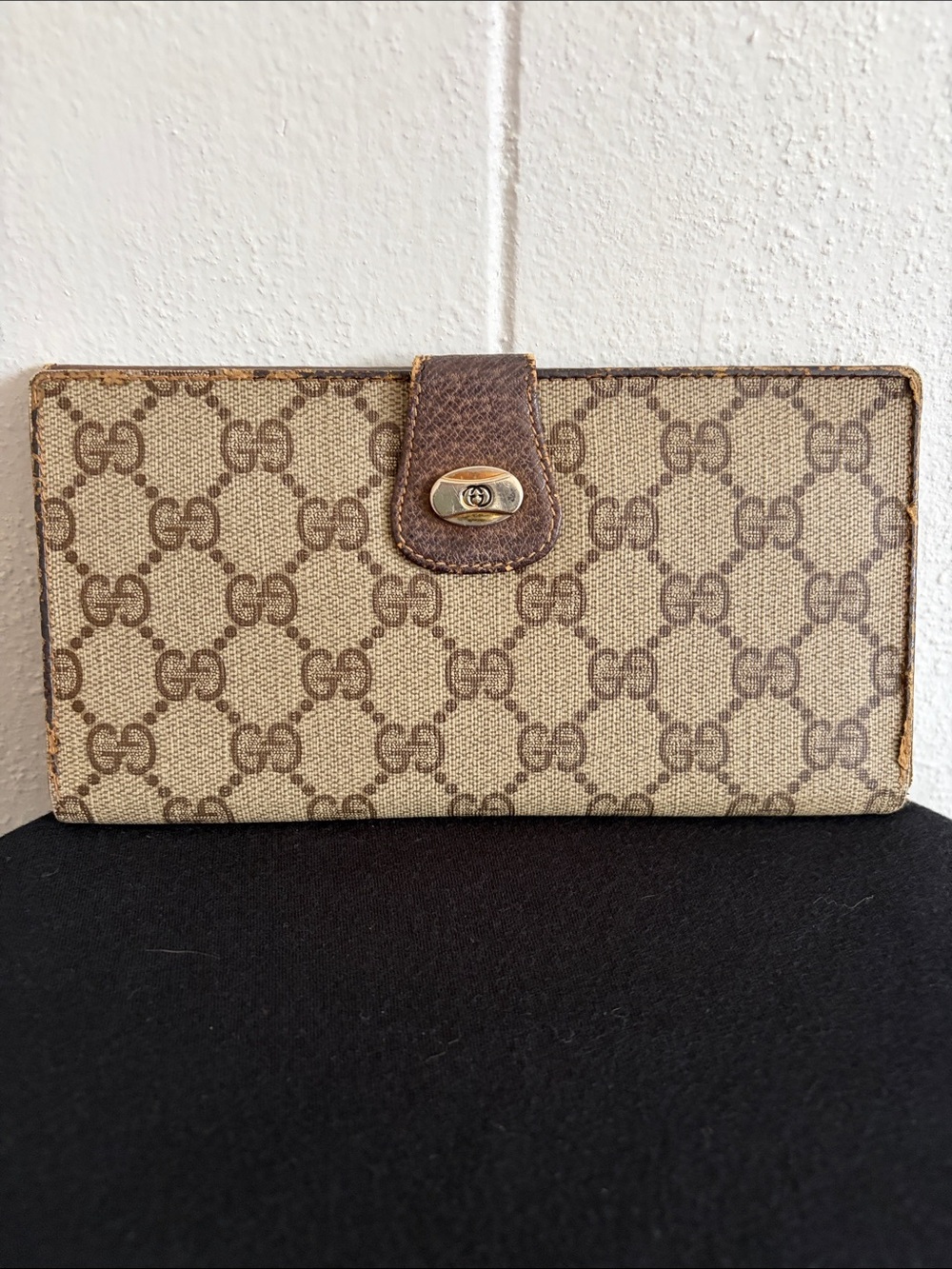 Gucci Beige and Brown GG Canvas Continental Wallet